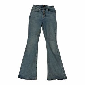 Vintage Lee Heritage Women's Size 26 High Waist Button Fly Wide Flare Leg Jeans